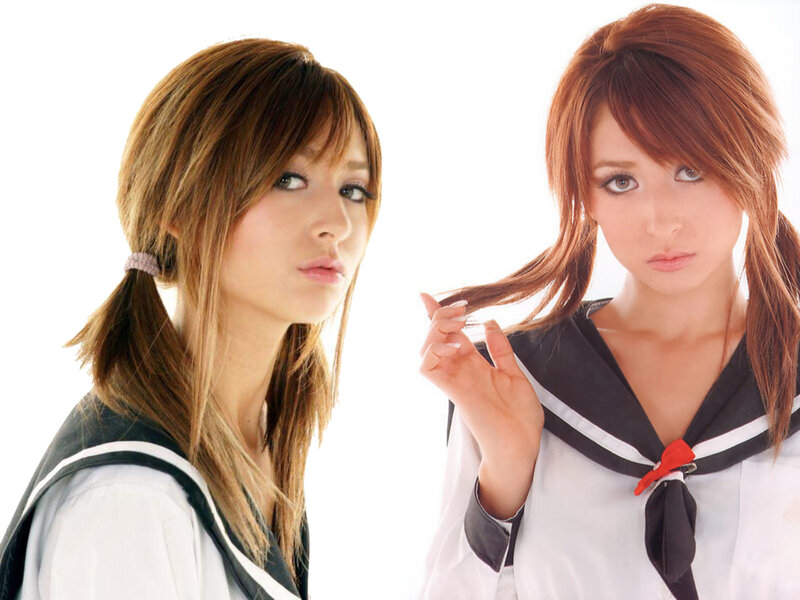 two girls in school uniforms