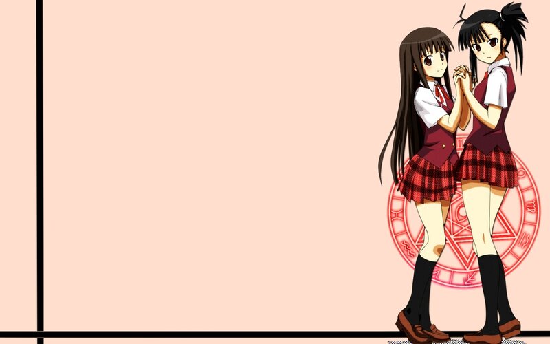 two girls in school uniforms
