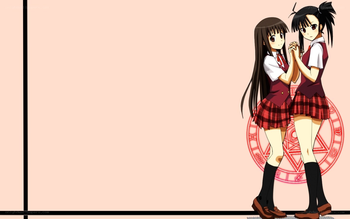 two girls in school uniforms