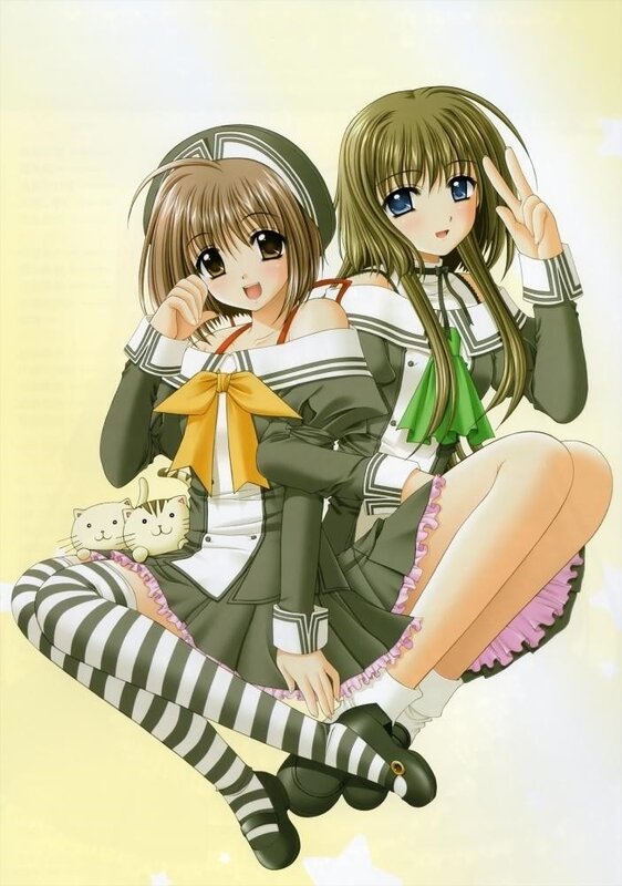 two girls in school uniforms