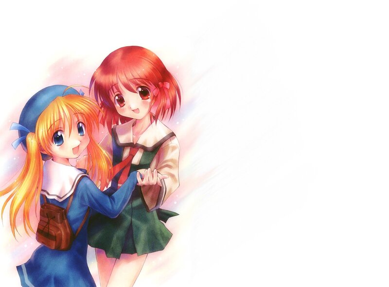 two girls in school uniforms