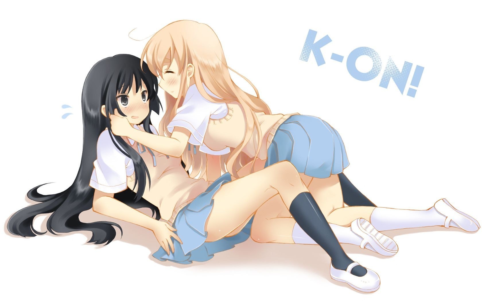 Two girls in school uniforms