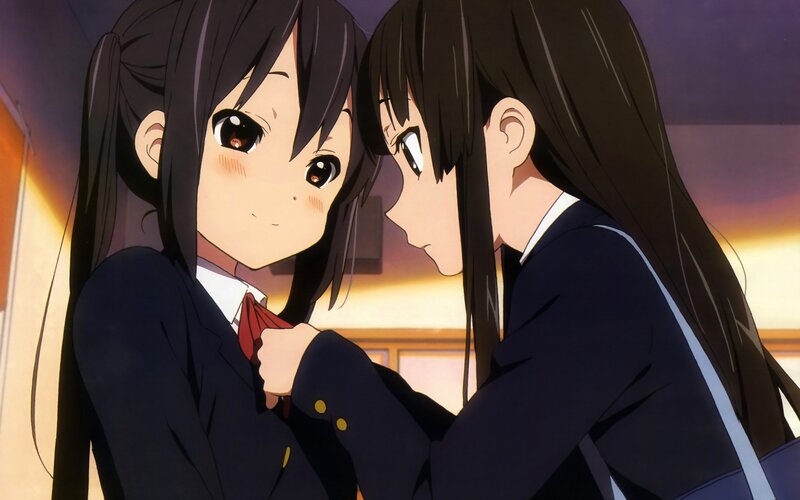 Two Girls in School Uniforms — Blue, Intimate