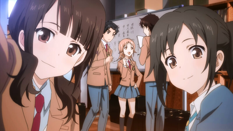 Two Girls in School Uniforms — Brown, Calm