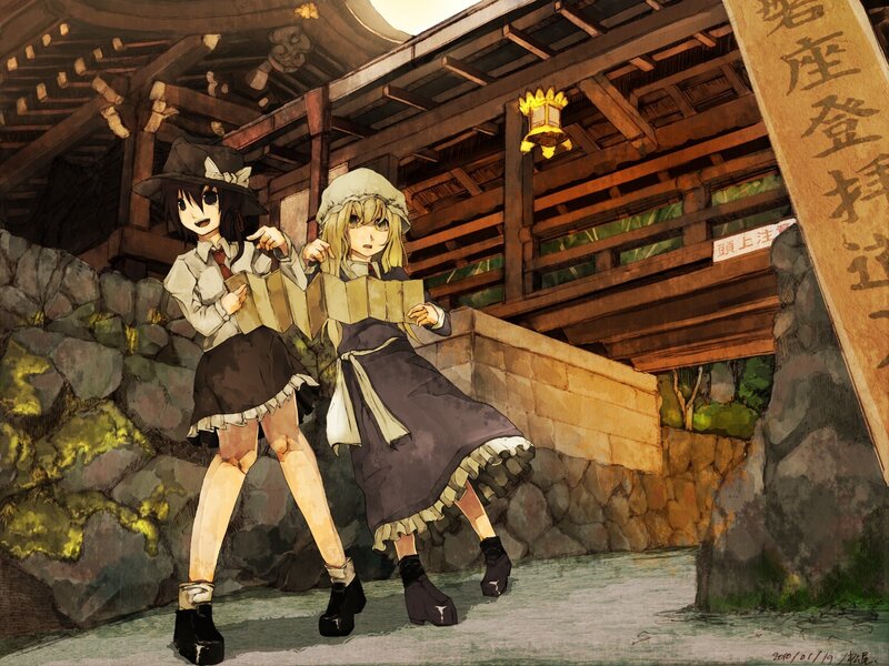 Two Girls in School Uniforms — Brown, Dramatic, Afternoon