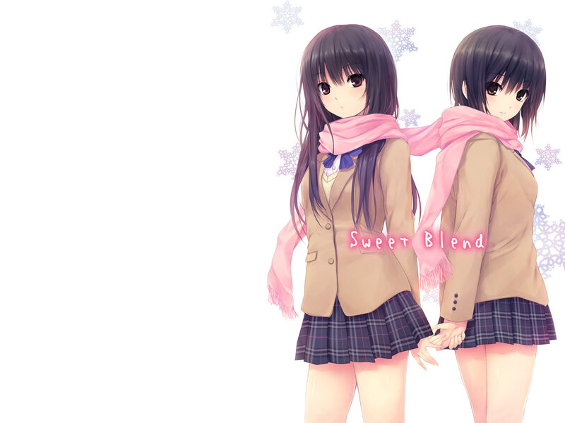 Two Girls in School Uniforms — Pink