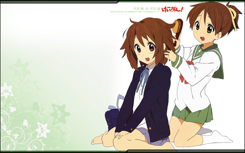 Two Girls in School Uniforms — White, Cheerful