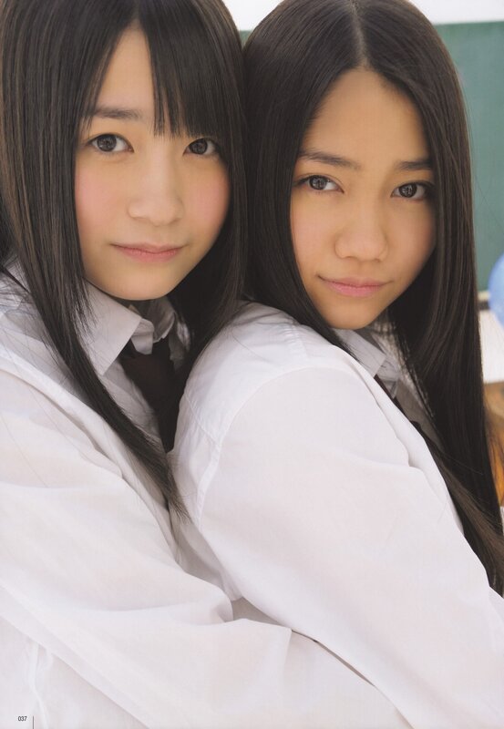 Two Girls in School Uniforms — White, Neutral, Photograph, School Uniform