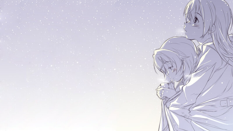 Two Girls in Snow — White, Calm
