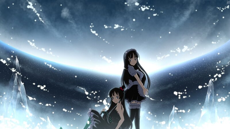 Two Girls in Space — Blue, Dramatic