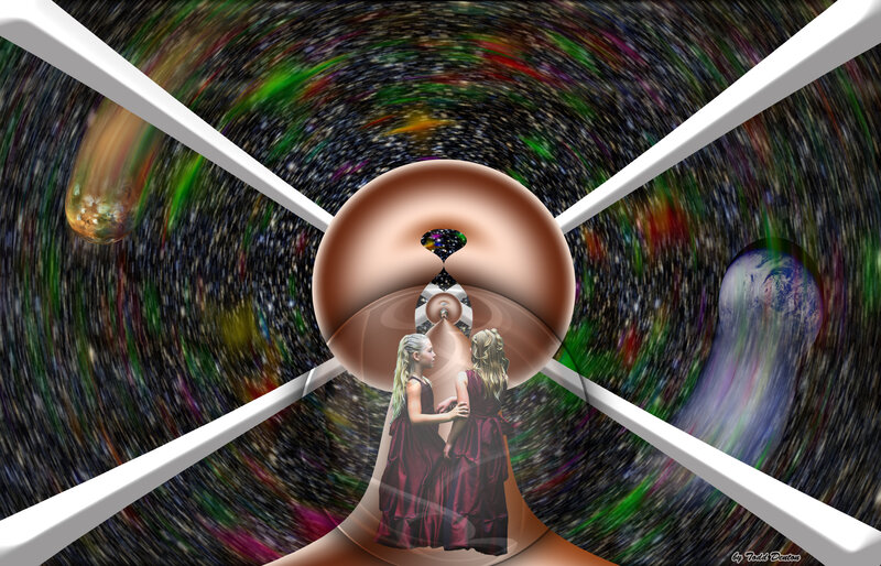Two Girls in Space — Brown
