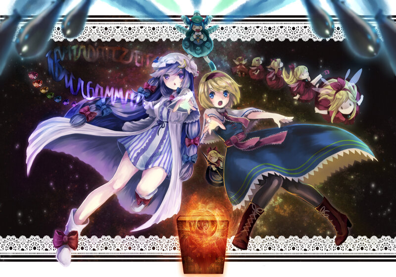 Two Girls in Space — Purple, Dramatic, Night