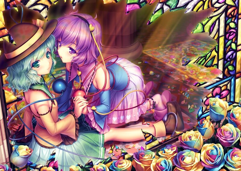 Two Girls in Stained Glass