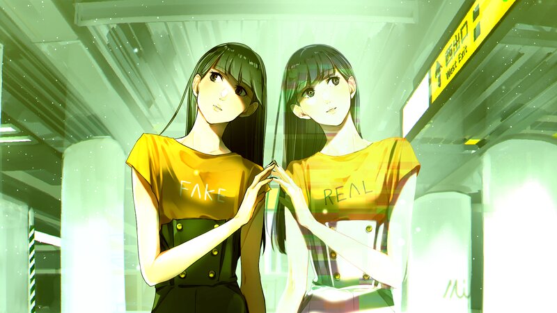 Two Girls in Subway