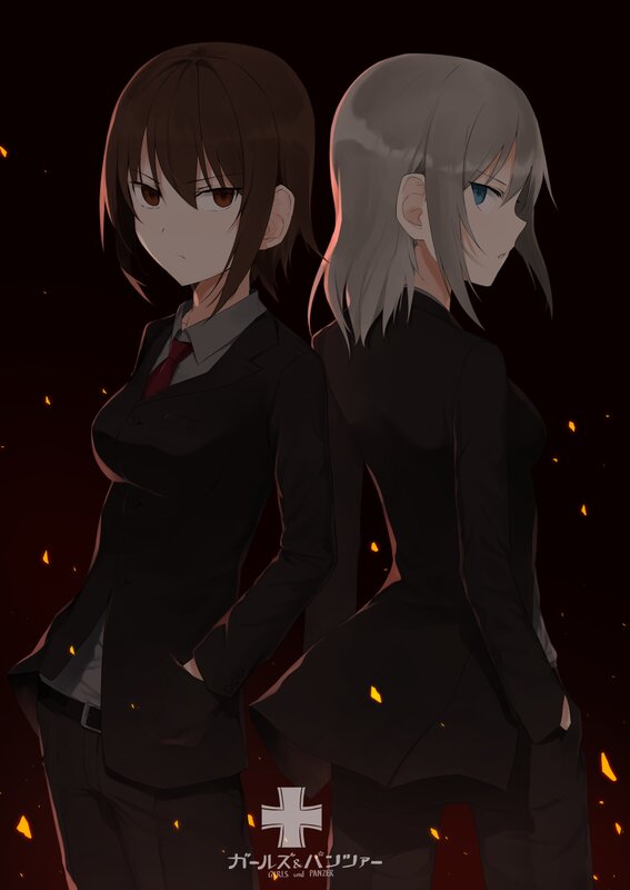 Two Girls in Suits — Black