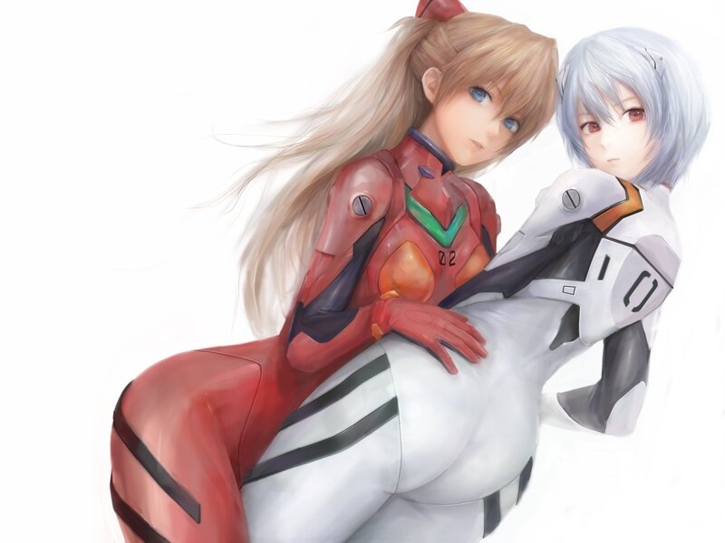 Two Girls in Suits — White, Calm