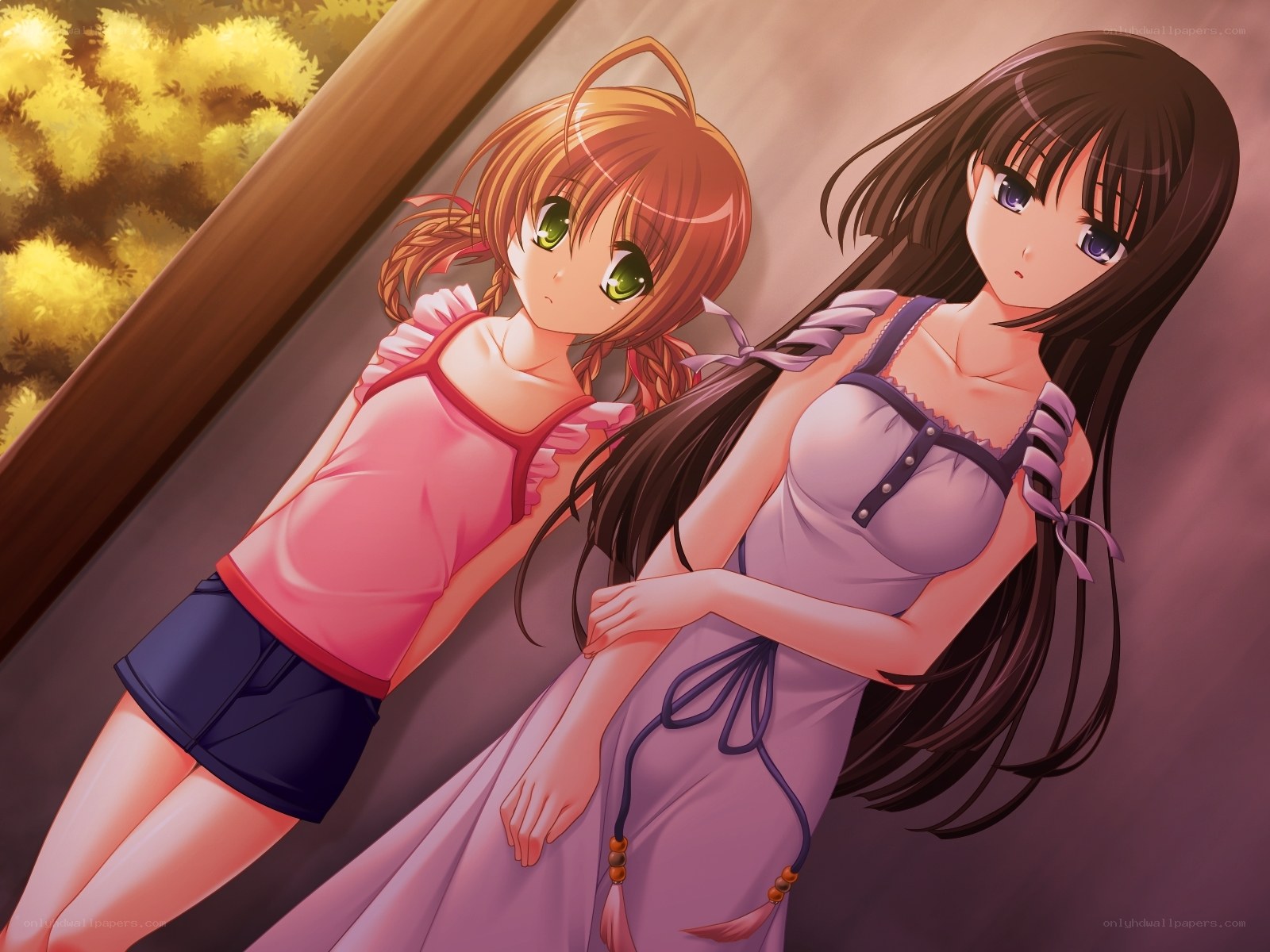 Two girls in summer clothes
