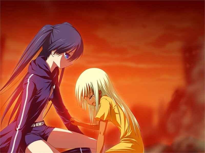 Two Girls in Sunset — Orange