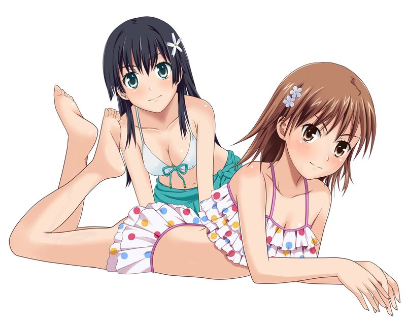 two girls in swimsuits