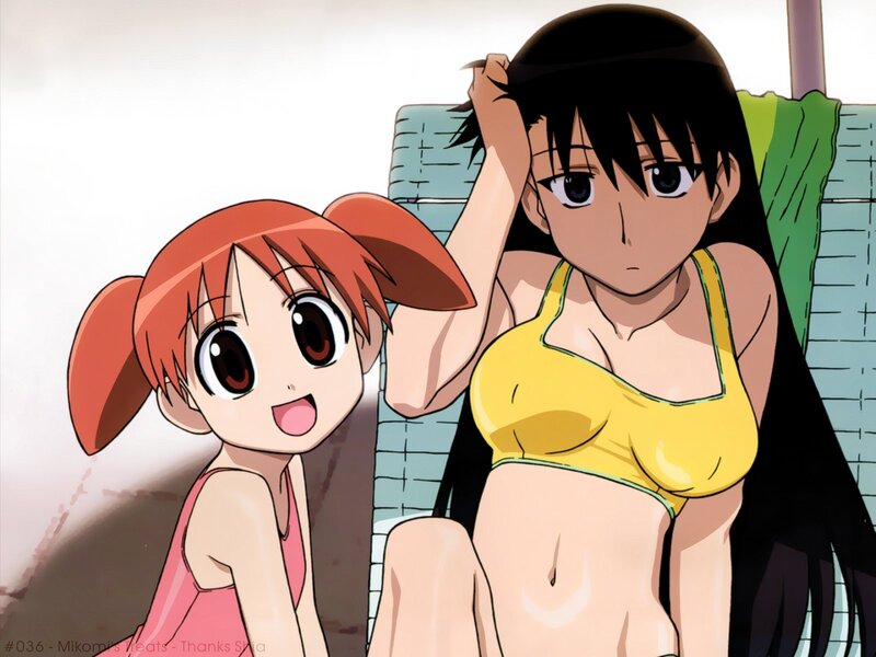 Two Girls in Swimsuits — Yellow