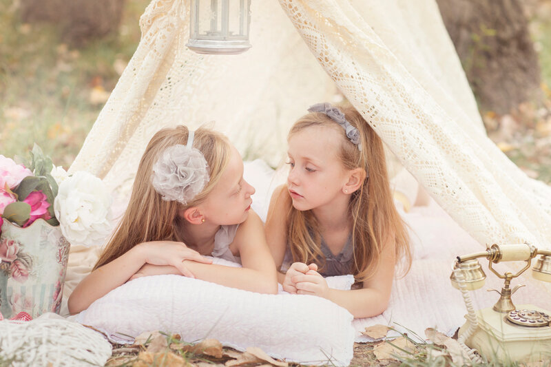 Two Girls in Tent