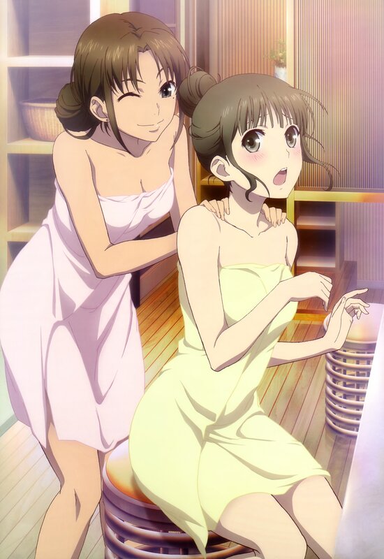 Two girls in towels at a spa