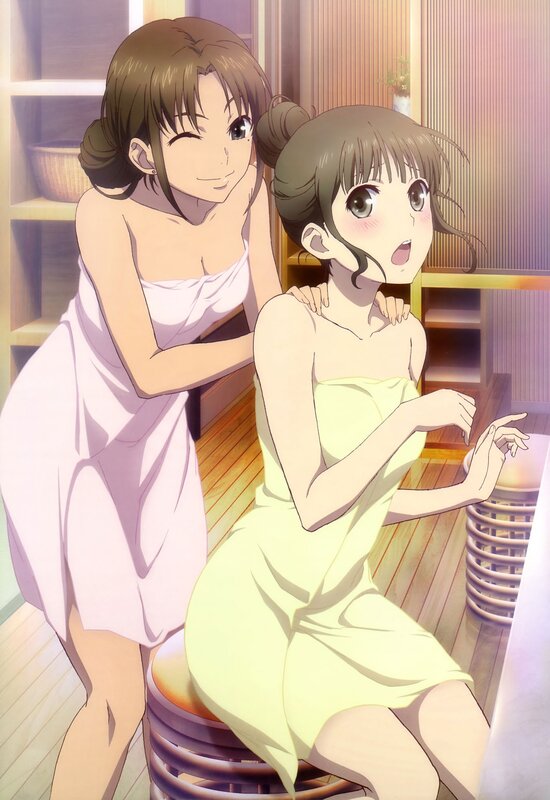 Two girls in towels at a spa