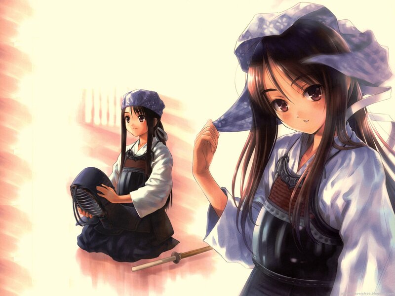 Two Girls in Traditional Attire — White