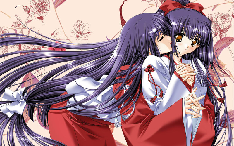 Two girls in traditional clothing