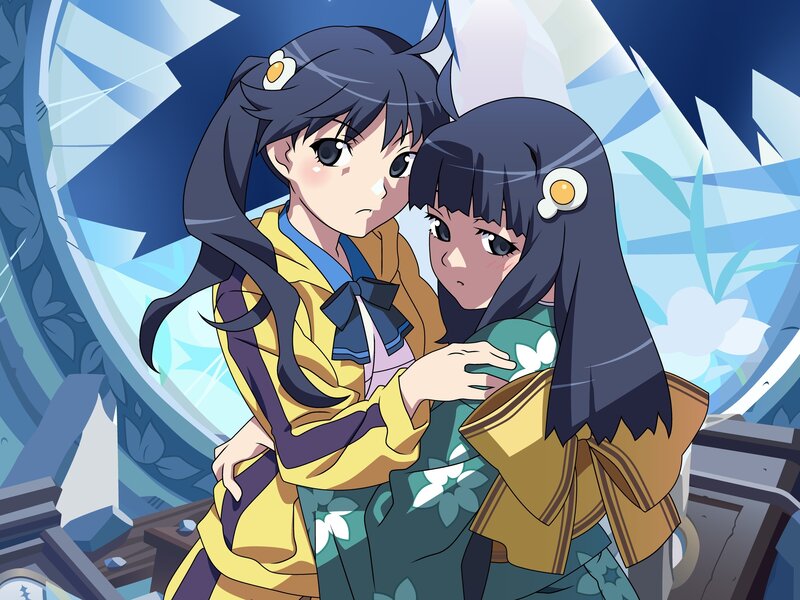 Two girls in traditional clothing