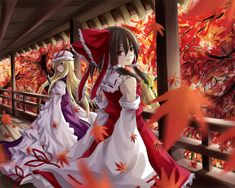 Two Girls in Traditional Dresses — Red