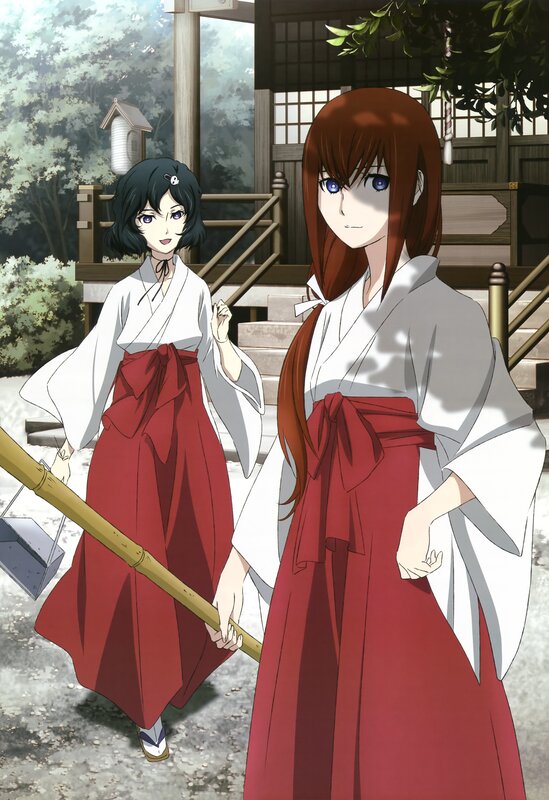Two girls in traditional Japanese attire