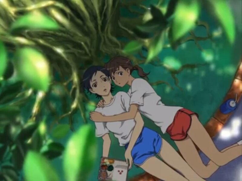 Two Girls in Tree
