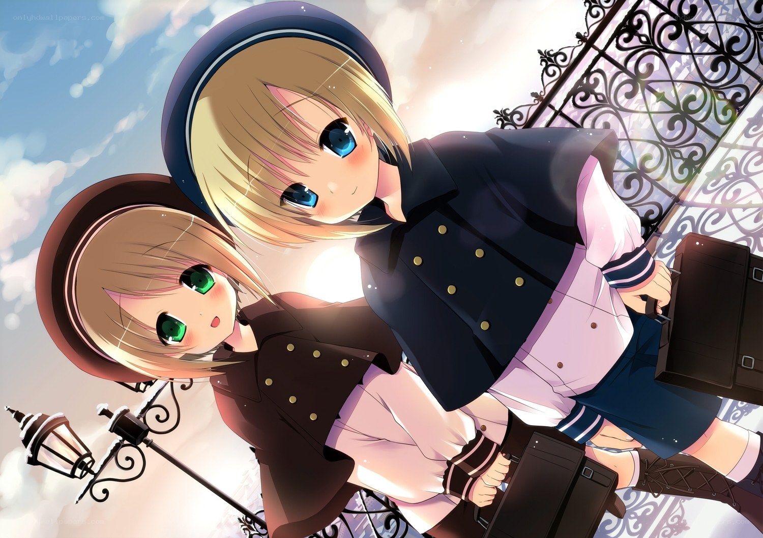 Two girls in uniform