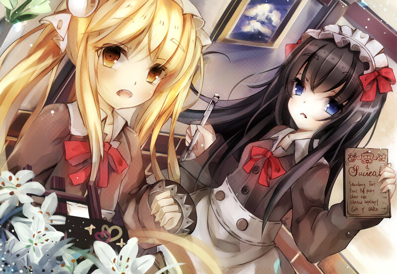 Two Girls in Uniforms — Brown