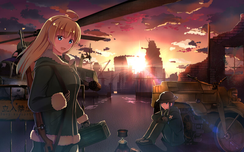 Two Girls in War Zone