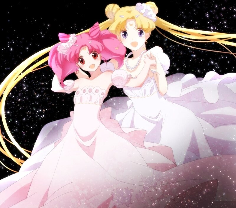 Two Girls in Wedding Dresses — Pink, Serene