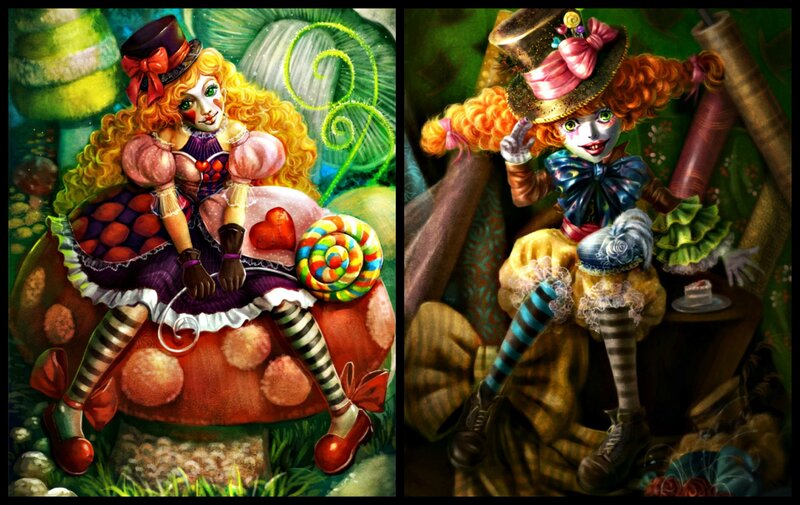 Two Girls in Whimsical Costumes