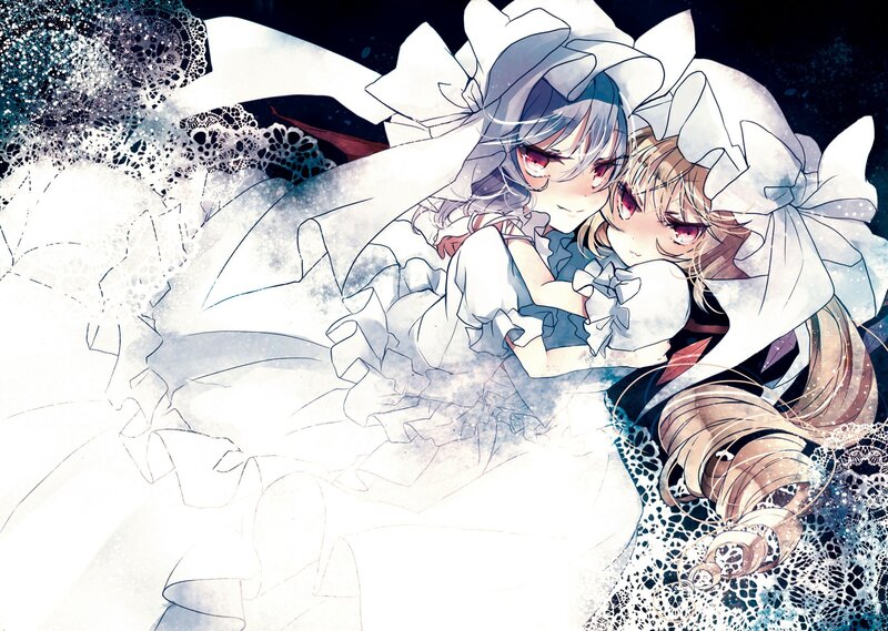 two girls in white dresses