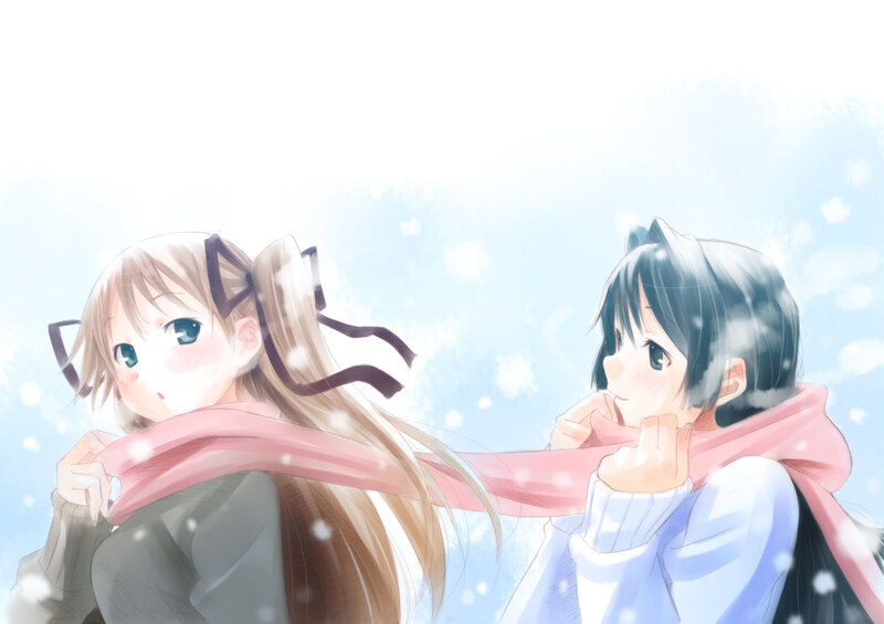 Two Girls in Winter — Blue
