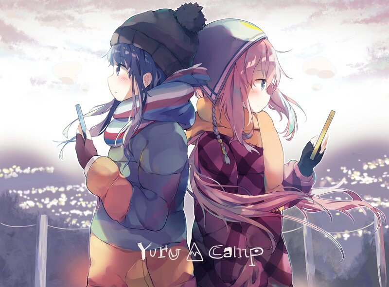 Two Girls in Winter Clothes — Purple, Calm