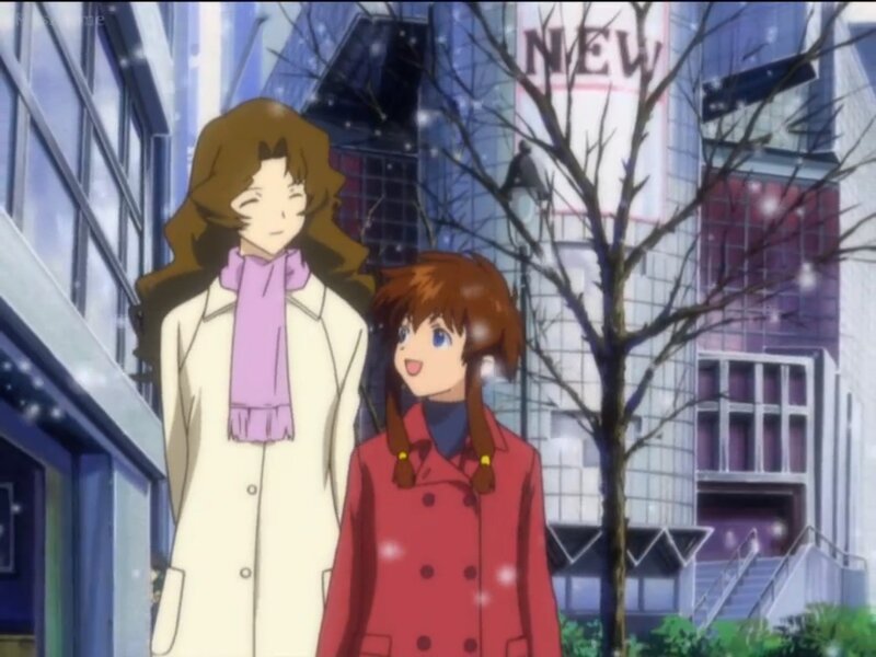 Two Girls in Winter Coats — White