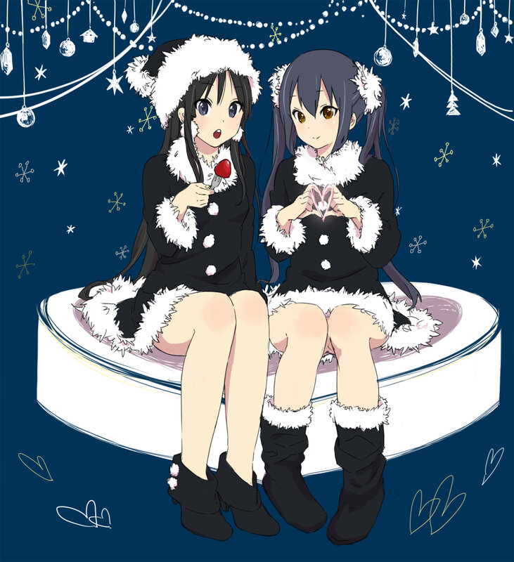 Two girls in winter outfits