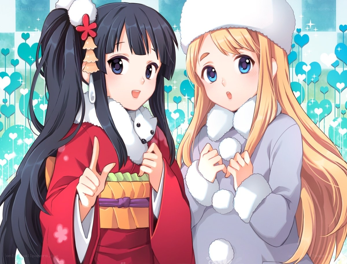 Two girls in winter outfits