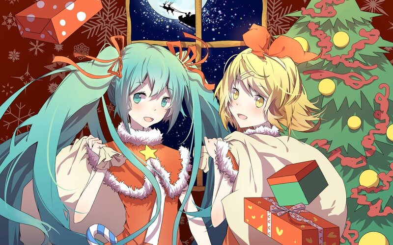 Two Girls in Winter Outfits — Green, Festive