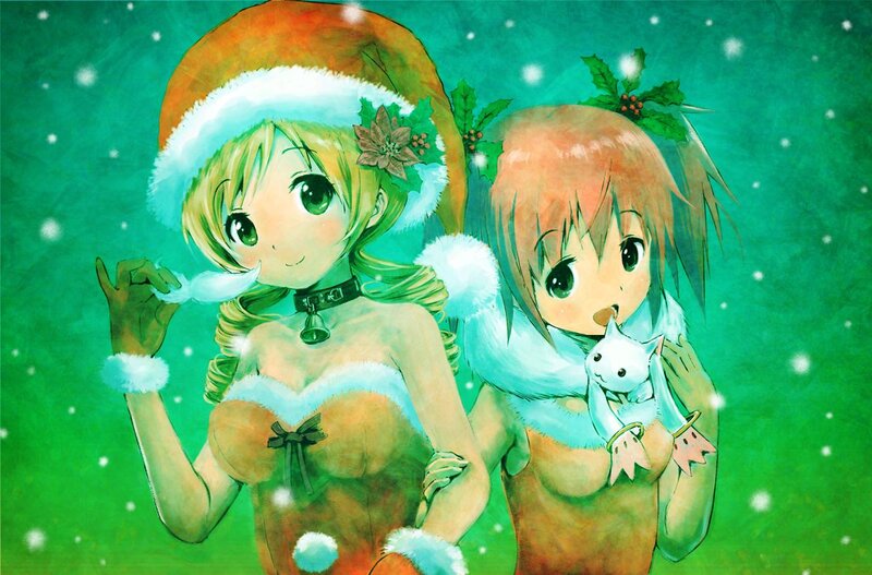 Two Girls in Winter Outfits — Green