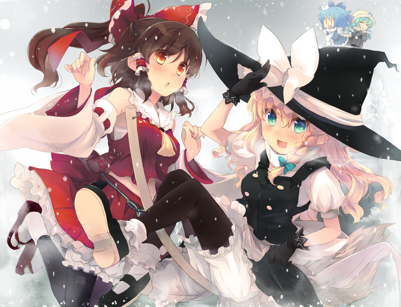 Two Girls in Winter Outfits — White