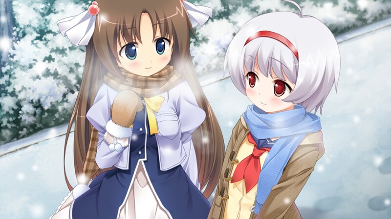Two Girls in Winter — White, Calm, Anime