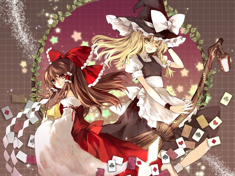 Two Girls in Witch Costumes — Red, Magical