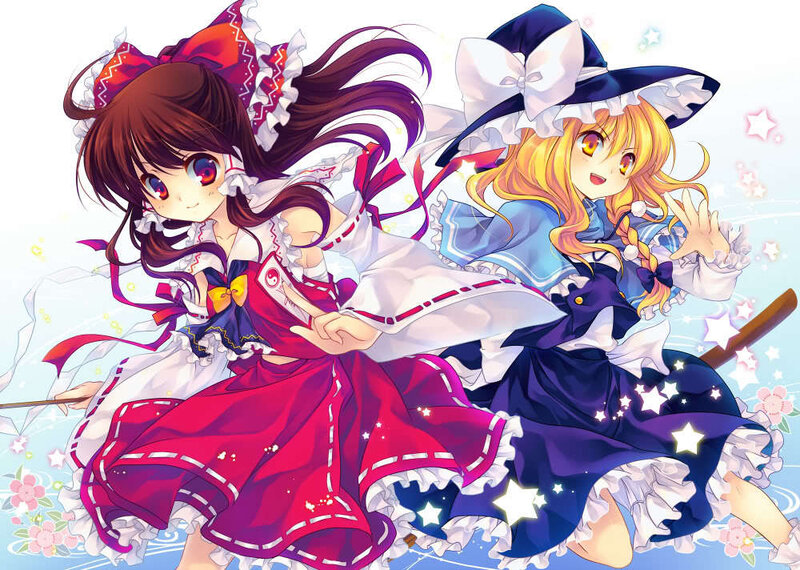 Two Girls in Witch Costumes — Red
